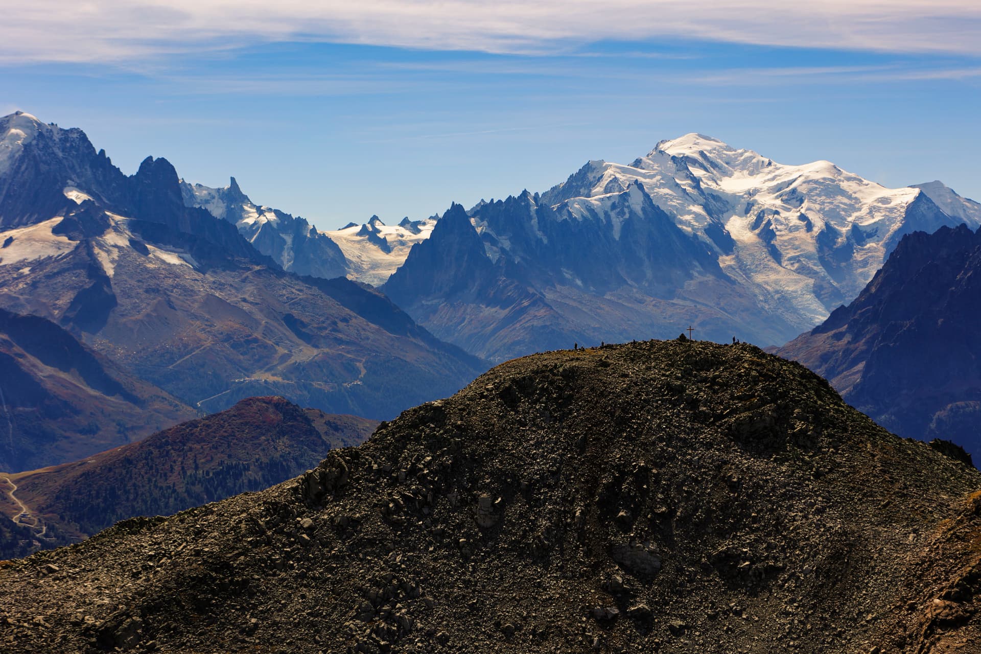 Mont-Blanc-Massiv vom Bel Oiseau