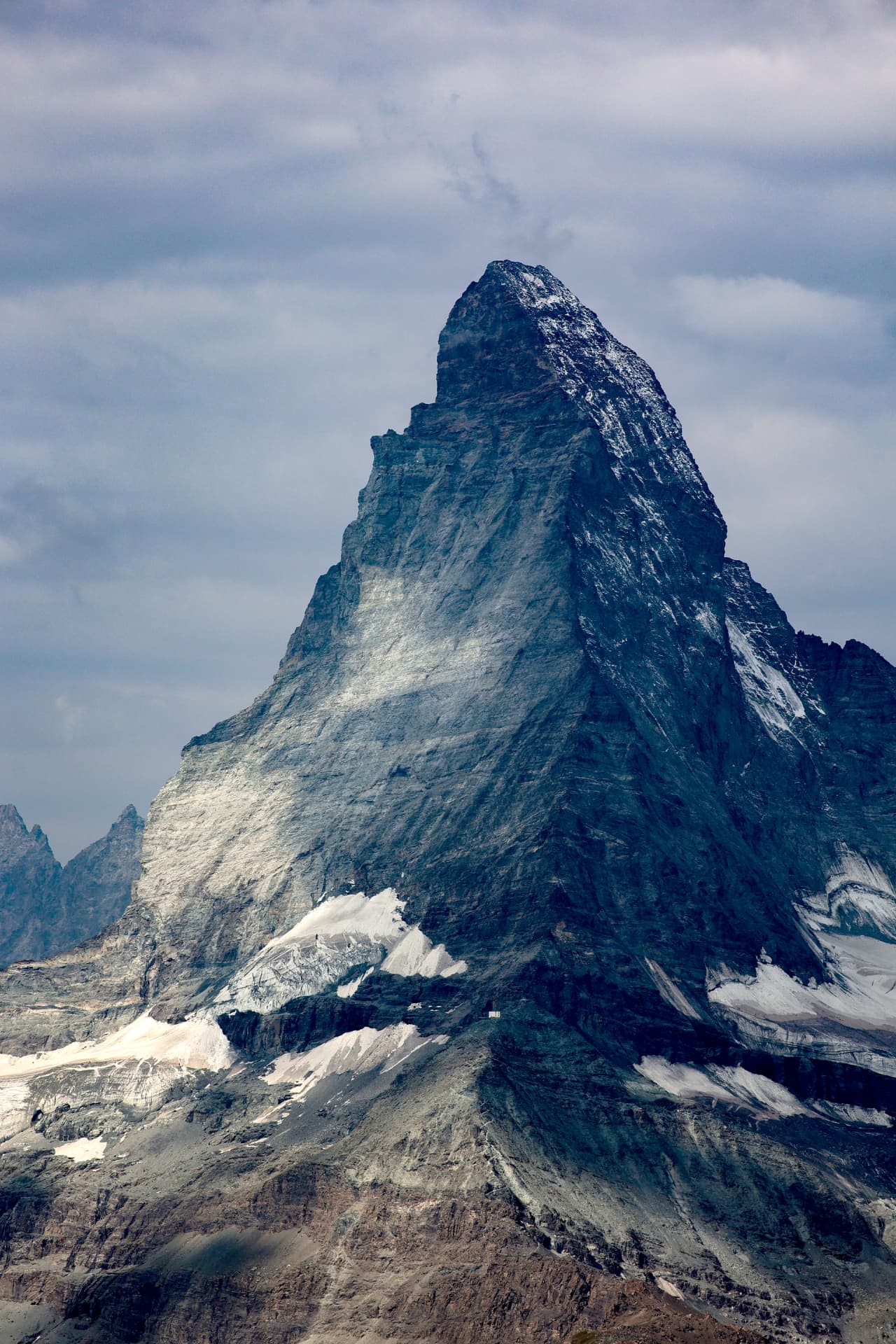 Matterhorn face in cloud